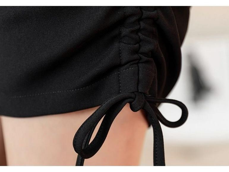Summer High Waist Pleated Wrap Skirt with Lining