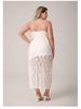 Yaoting Plus Size Lace Patchwork Ice Silk Camisole Nightgown