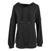 Damen Lässiger Kapuzenpullover mit Tasche Mode Kordelzug Pullover Top Sweatshirt