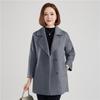 Fengxun Women's Double-faced Wool & Camel Silk Blend Mid-Length Coat
