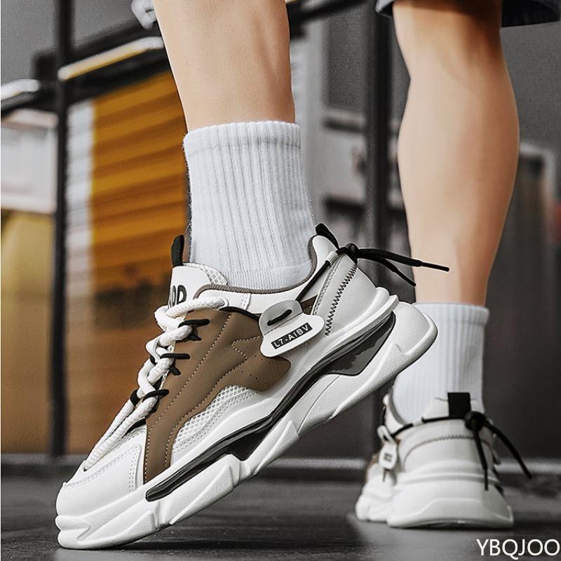 Fashion Men's New Spring Summer Mesh Breathable Versatile Sports Shoes Casual Running Thick Soled Height Increasing Trendy Shoes