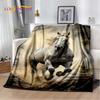 Horse Pentium Gallant Steed 3D Animal Blanket,Soft Throw Blanket for Home Bedroom Bed Sofa Picnic Travel Office Cover Child Gift