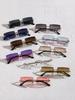 10PCS Women Fashion Rimless Rectangular Sunglasses For Daily Life Men Shades Accessories.