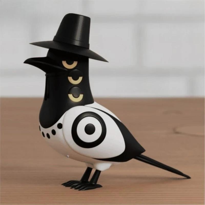 

Мини-фигурка K-pop Demon Hunters Sussie Magpie, лимитированная серия, плюшевая кукла-коллекционер Crow, периферийная модель, настольное украшение белый