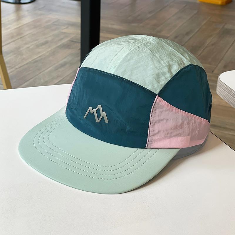 Waterproof nylon baseball cap, featuring classic embroidery patterns and color block design Perfect for men engaging in cycling Adjustable синий