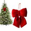 Velvet Red Bow Christmas Decoration Garland Topper Hanging Ornament Christmas Tree Decoration Christmas Bows For Winter Party