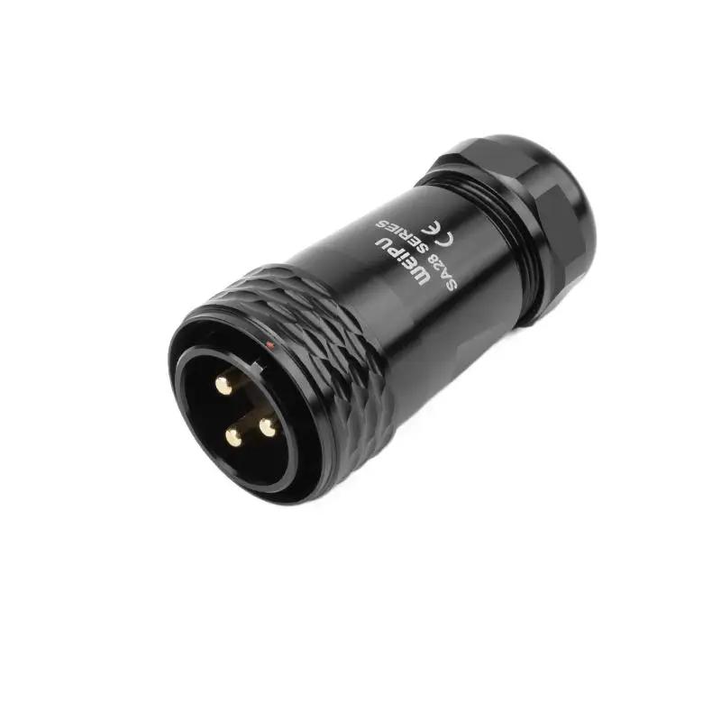 WEIPU SA28 SA2810/P Waterproof Electric Power Male Plug Aviation Connector Solder M28 2 3 4 7 8 9 10 12 16 17 20 24 26 35 Pin