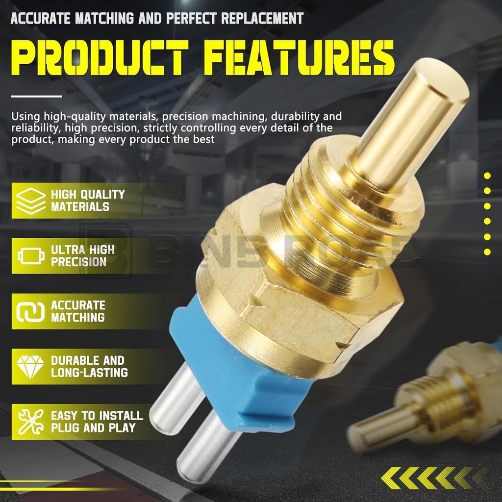 Coolant Temperature Sensor 0085424517 Compatible with Mercedes Benz W124 W126 R129 W140 W201 W202
