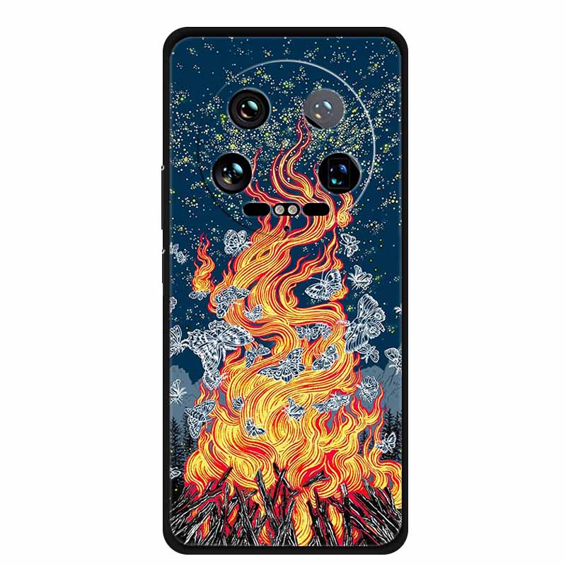 For Xiaomi 14 Ultra 5G Case 6.73''Animals Painted Silicone Soft TPU Coques for Xiaomi 14Ultra Shockproof Cover Shells Cool Wolf