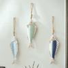 Mediterranean Retro Wooden Fish Skewers Hanging in The Ocean Fengxiang Villagers' Tavern Restaurant Wall Art Decorations