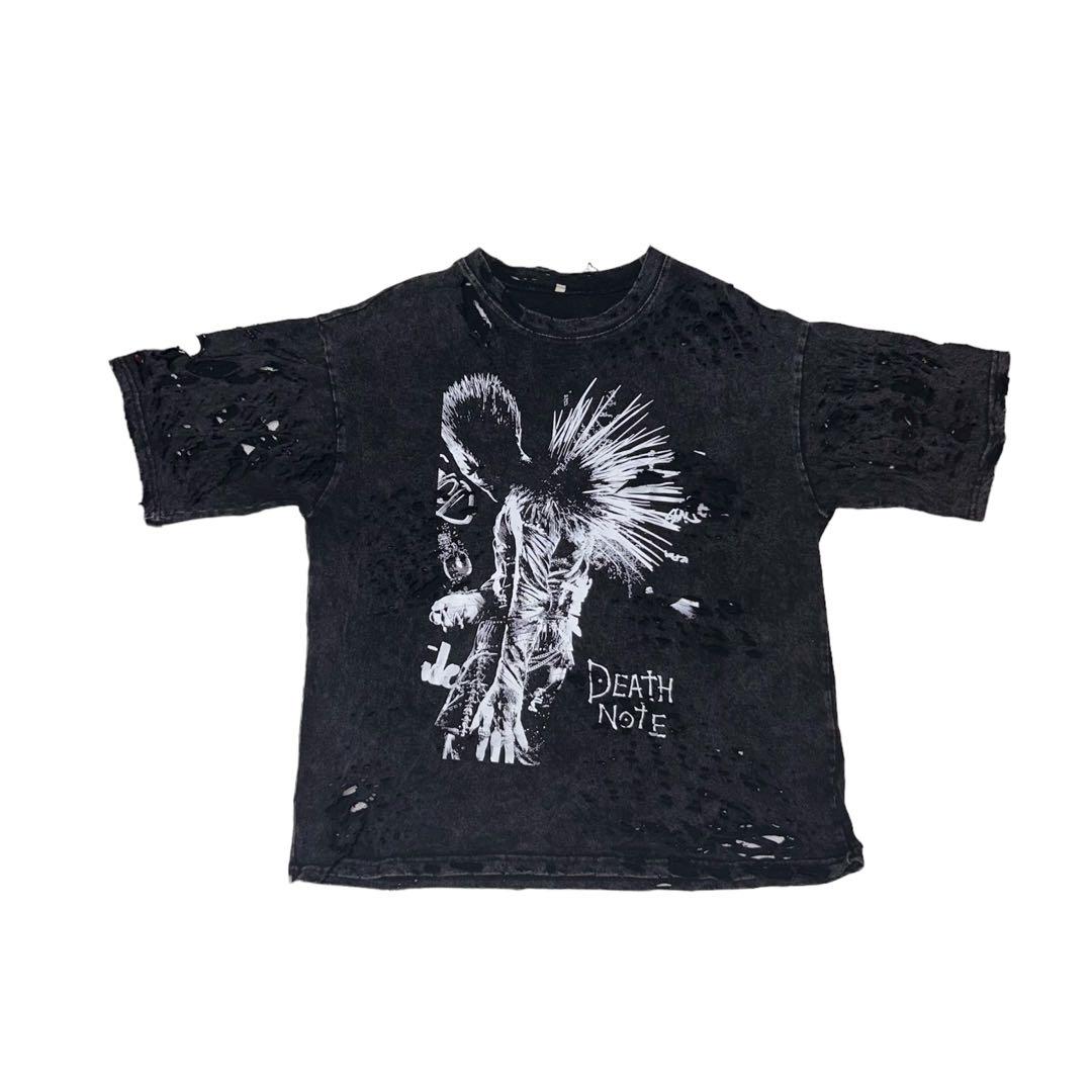 

[USED] Vintage anime T-shirt, black, Death Note, overseas.