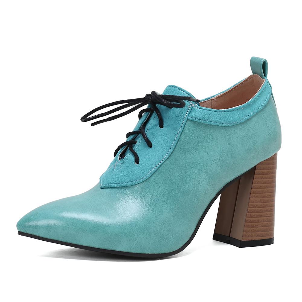 

Женские туфли-лодочки с острым носком, шнуровкой, толстым каблуком, платформой, броги, студенческие, резные, ретро, на шнуровке, классические, весна-осень, новые 39