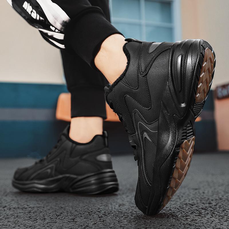 FashionMen Snow Boots outdoor Winter Plush Warm Men cotton shoes Lace-Up Non-slip Male Ankle Boots spring Autumn Man Work Shoes