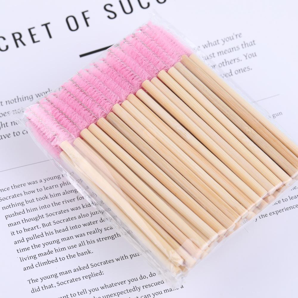 

Экологичные одноразовые щеточки для ресниц с бамбуковой ручкой - 50 штук для завивки и макияжа глаз