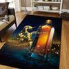 J Johnnie W Walker Whisky Carpet and Rug Modern Bar Living Room Bedroom Large Area Soft Carpet Study Porch Bedside Non Slip Mat