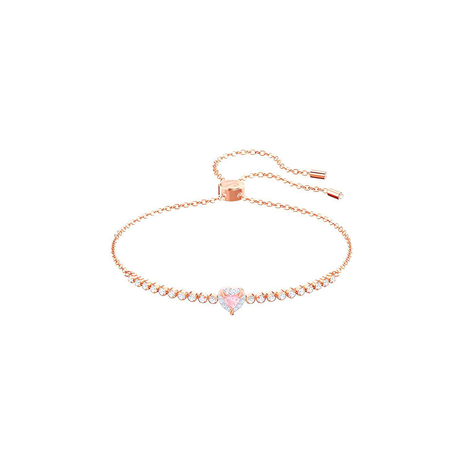 Swarovski One Bracelet Colorful Design Rose Gold Tone Women bracelets Multicolor 5446299 Pink
