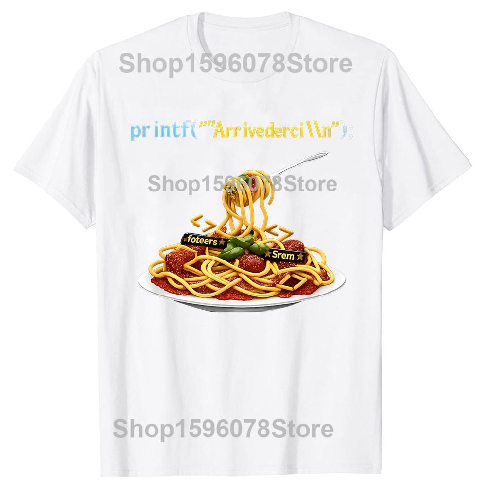 Programmer Adulting Humor Spaghetti Code T Shirts Men Pure Cotton Humor Streetwear Tee Shirt Short Sleeve Unisex Loose Clothing