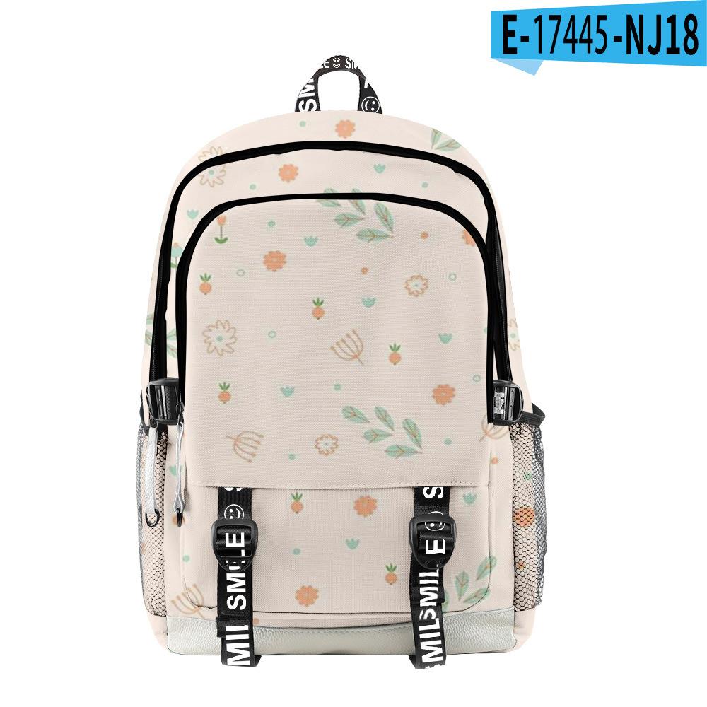 Classic Peculiar Beautiful Flowers Student School Bags Unisex 3D Print Oxford Waterproof Notebook Multifunction Travel Backpacks