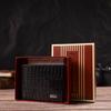 Lacquered Compact Wallet for Men Made of Genuine Textured Leather CANPELLINI 21751 Black