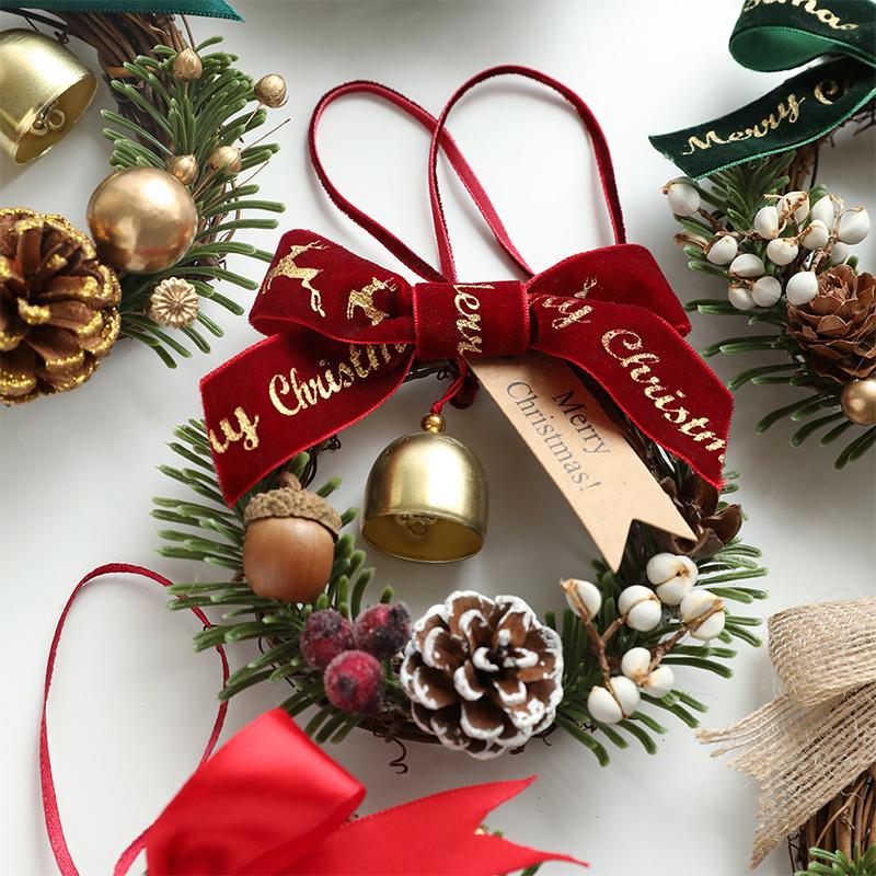 Neujahr Weihnachtsdekorationen Glocke Kranz Anhänger Weihnachtsbaumschmuck Atmosphäre Frühling Kreativ Festlich Partyzubehör