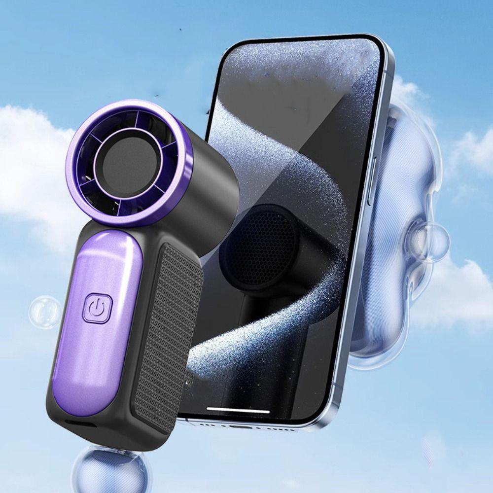 Air Turbo Tech Handheld Turbo Fan 6 Gear Wind USB Rechargeable Fan Mini Portable Fan  Travel