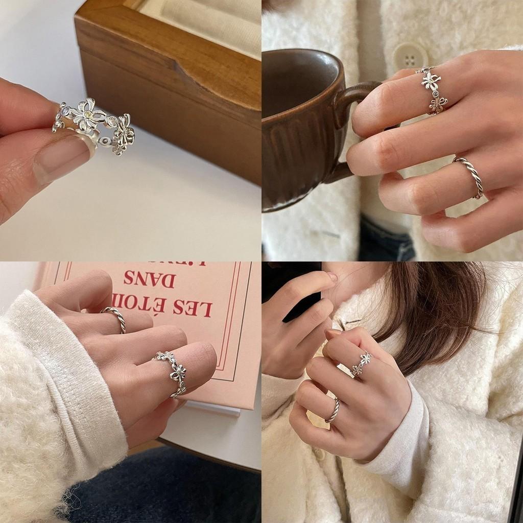 Vintage Floral Design Adjustable Copper Ring For Women With Sparkling Crystals Ideal For Fashion And Style