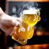 320ml Cocktail Glass, Lovely Clear Bear Shaped Water Bottle Drinking Glassware for