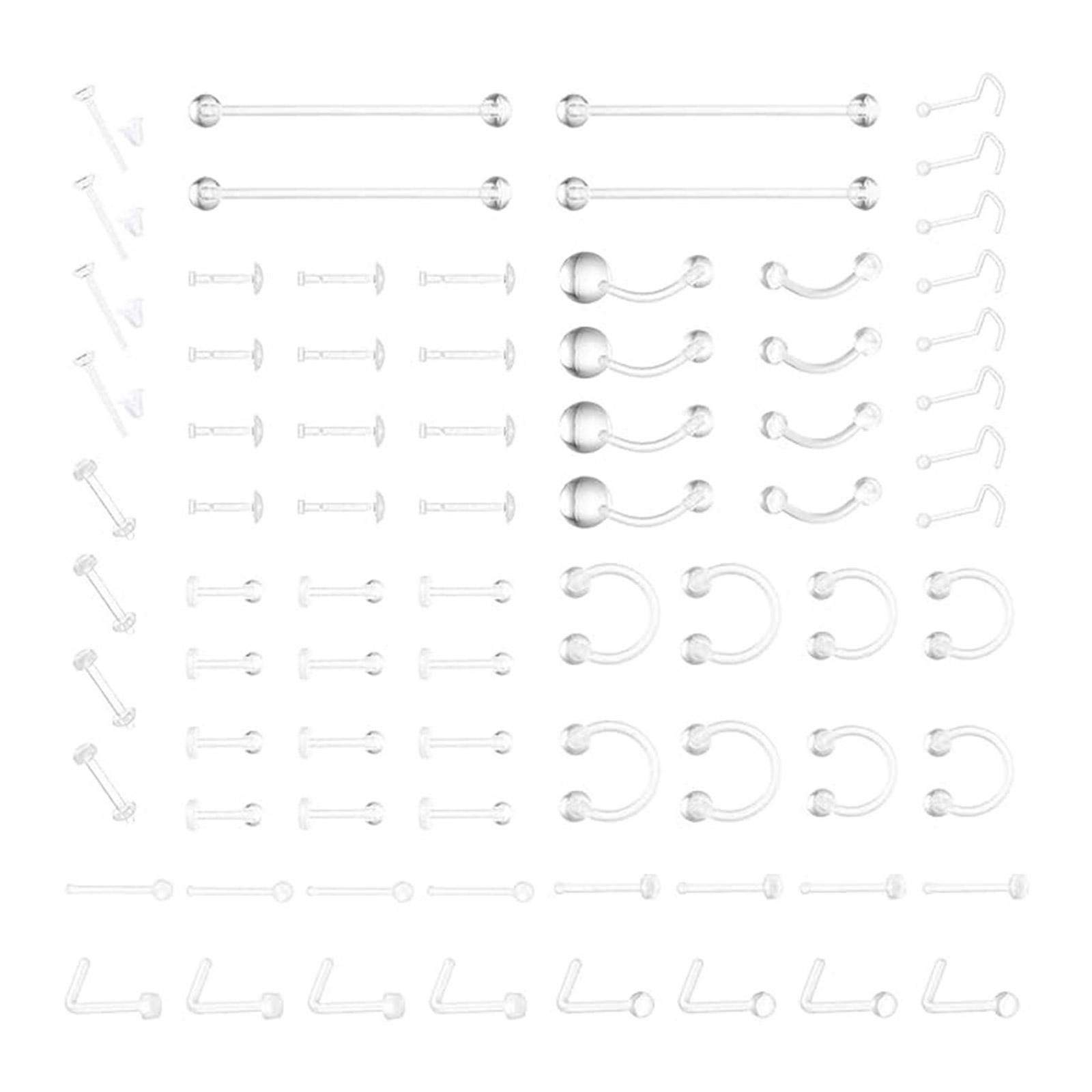 

Easy Clean Acrylic Piercing Rings Waterproof and Corrosion Resistant Low Maintenance Hygiene Accessories 1
