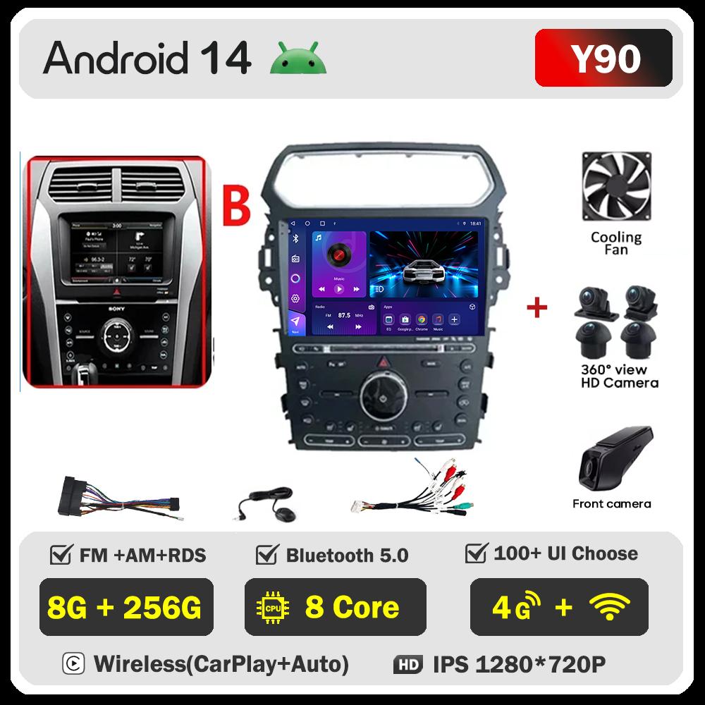 For Ford Explorer 5 2011 - 2019  Car Radio Player Car Carplay Screen Autoradio Mirror Link Car Intelligent Systems Touch Screen