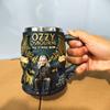 Neue Retro 3D Harz Tasse Ozzy Osbourne The Final Bow Handwerks-Dekoration Edelstahl Innenbehälter Tasse für Bar Restaurant & Zuhause