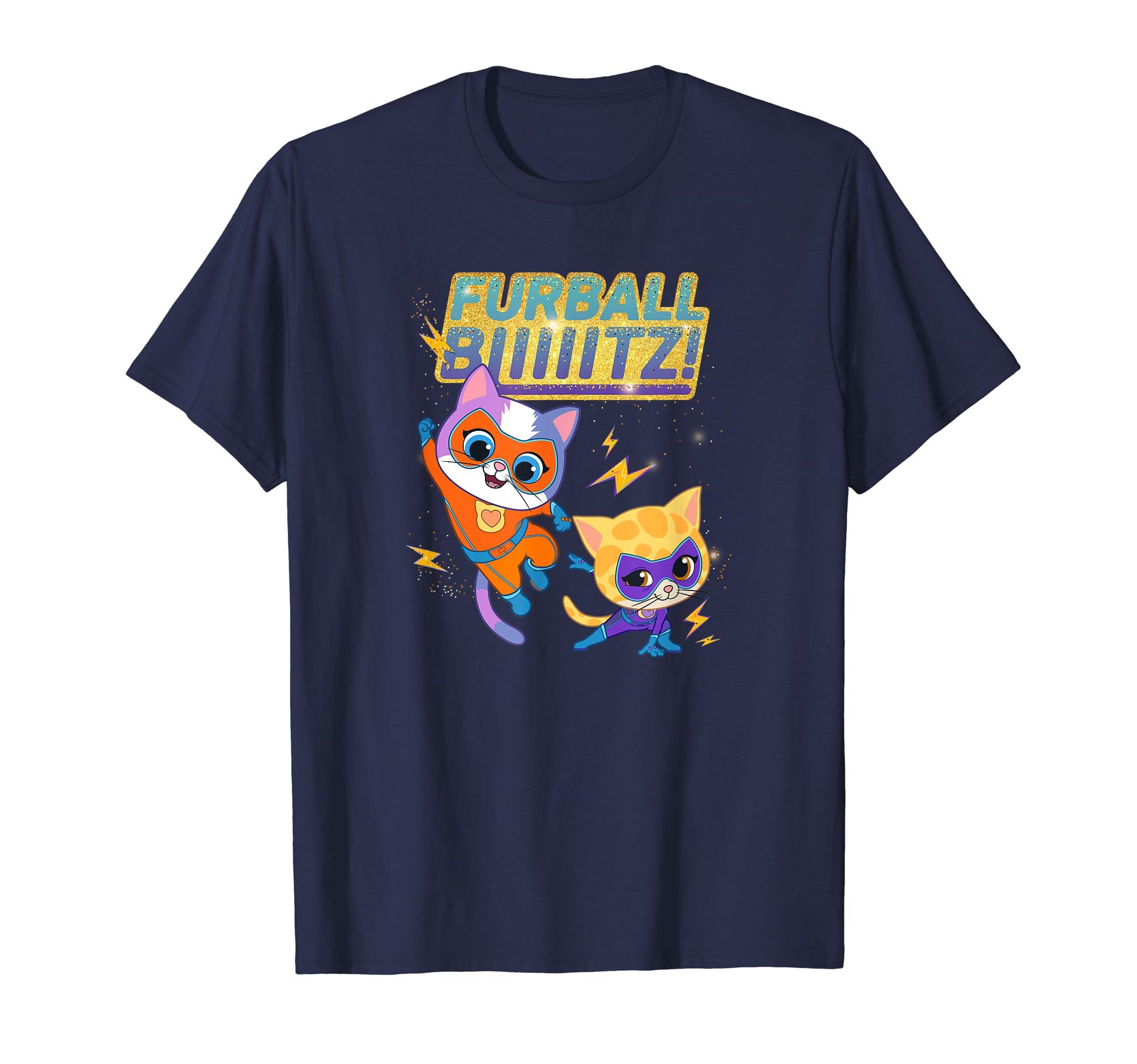 

Футболка с блестящим логотипом Disney Super Kitty Buddy Sparks Furball Bliiiitz синий