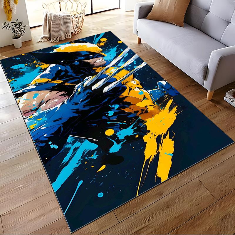 "Comic-style Wolverine claw splash design. Non-slip rug suitable for living room and bedroom sofas sofas."