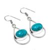 Santa Rosa Turquoise Gemstone 925 Sterling Silver Jewelry Earring 1.77" KJ-794
