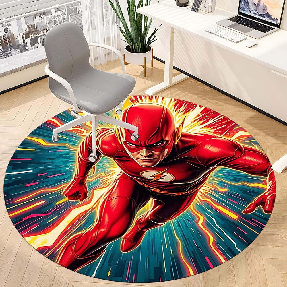 1pc Flash Speedster Office Round Area Rug, Under Office Chairs Bedroom Living Room Home Decor, Room Deco, Available In Various Sizes