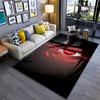 "Anime Style Red Eye Carpet with Dark Modern Graphic Design" Suitable for Use As an Anti-slip for Living Room Bedroom Sofas