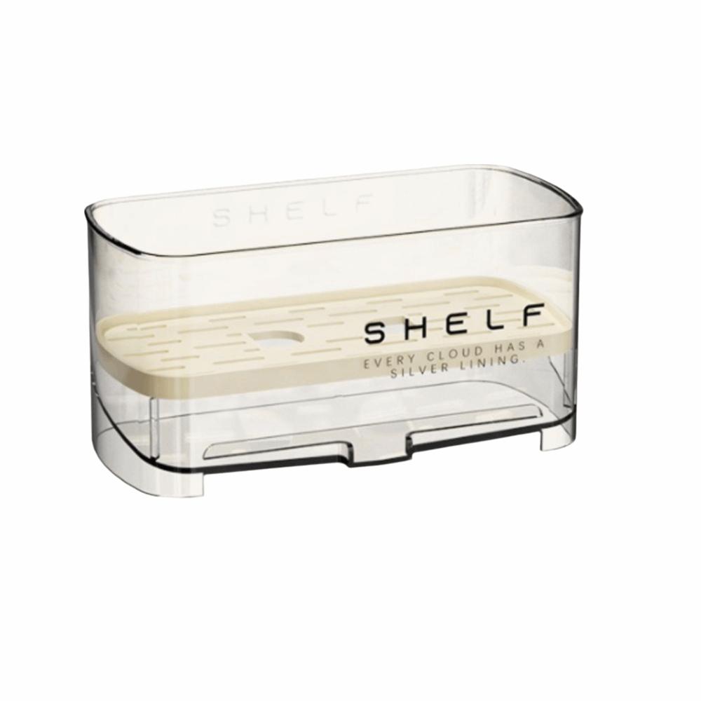 Transparent Kitchen Sink Rag Rack with Drain Plate Sponge Drain Rack  Kitchen Supplies