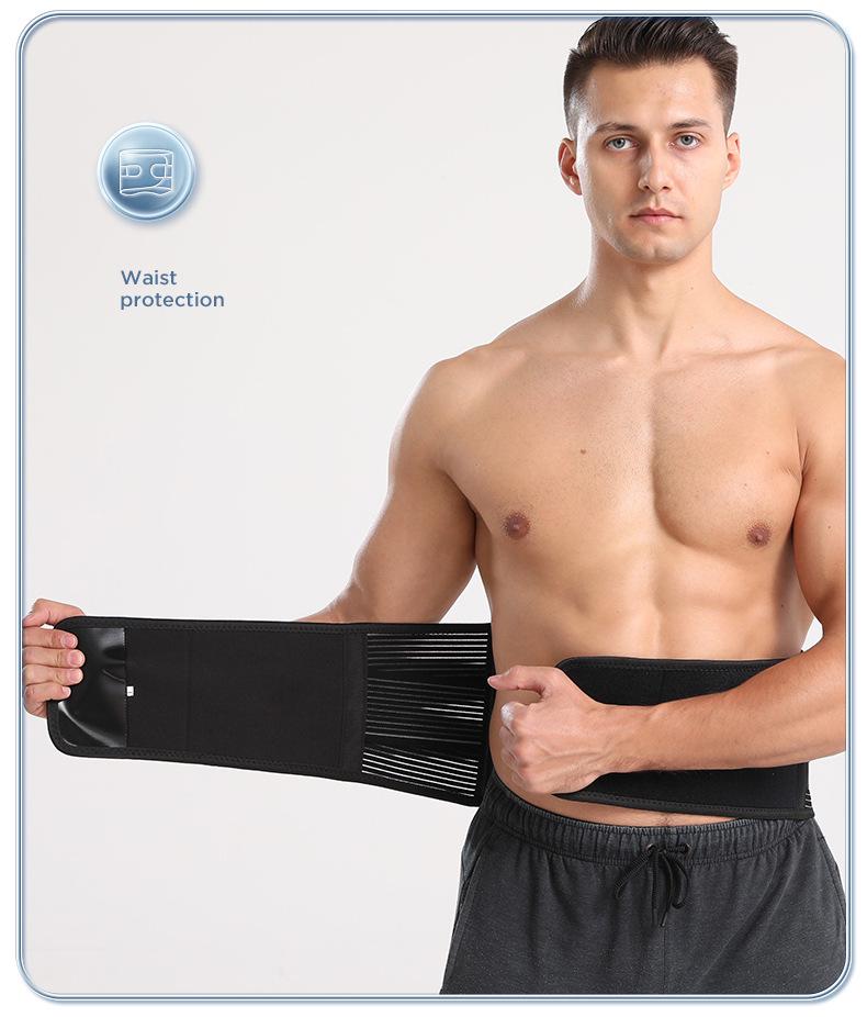 Dual Compression Sports Waist Trainer: Elastic, Breathable Support for Lumbar Spine and Intervertebral Disc Fixation