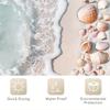 1Pcs Exquisite Beach Shell Shower Curtain, Polyester With Hook, Woven Fashion Bathroom Decor For All Seasons, Shower Curtain