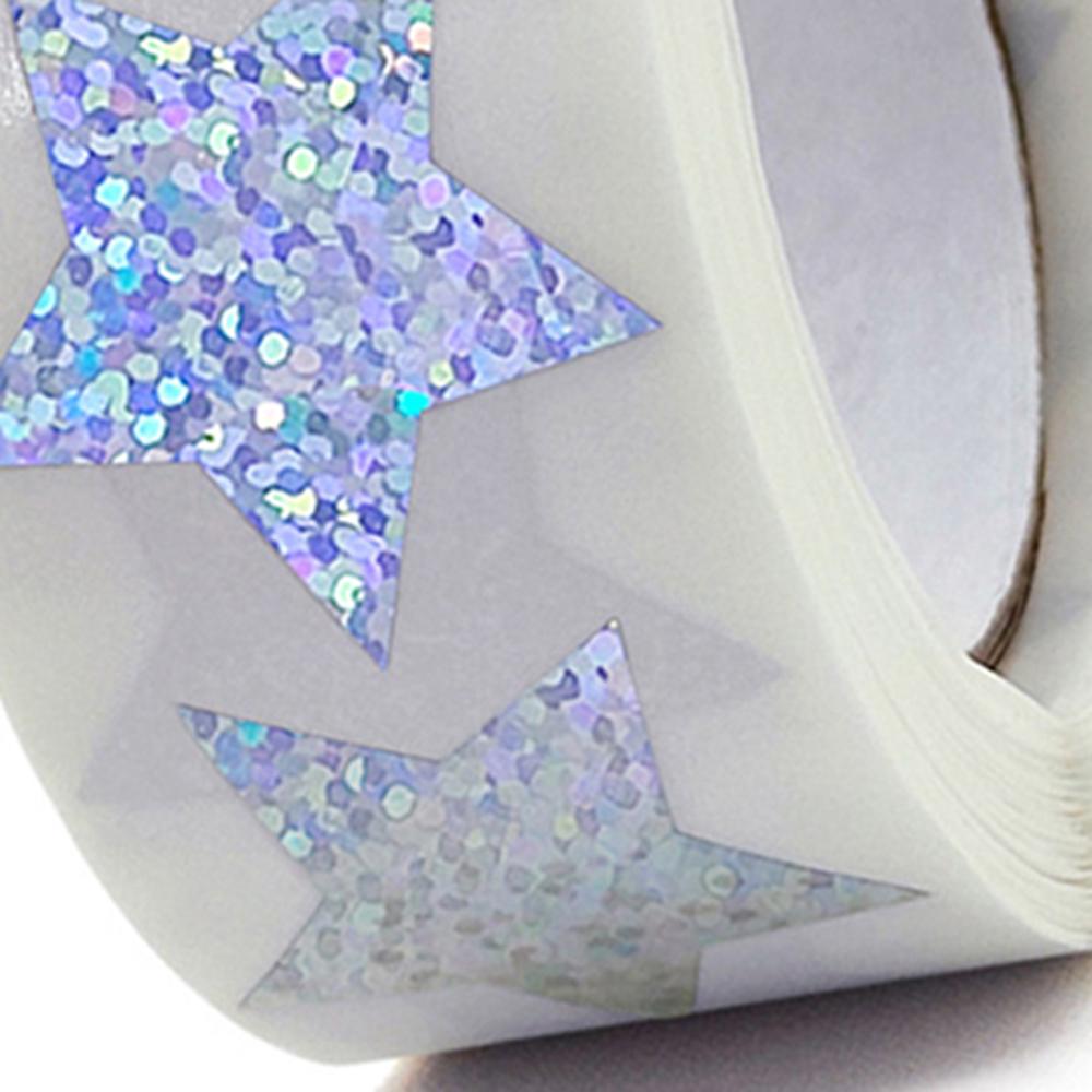 50-500Pcs Laser Sticker Heart Shape Gift Seal Sticker Star Round Hologram Adhesive Label Stationery Sticker Label Gift Box Decor