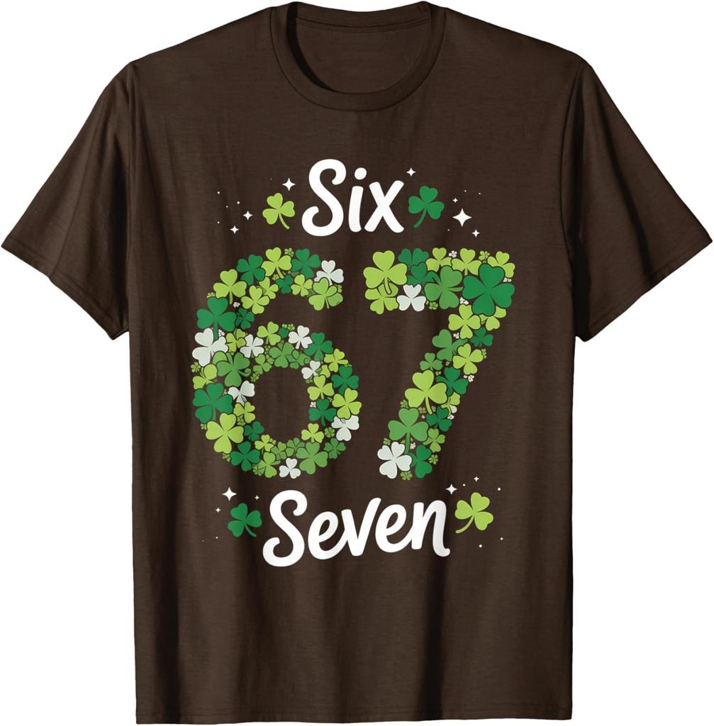 67 Trending Six Seven Meme Shamrocks St Patricks Unisex T-Shirt