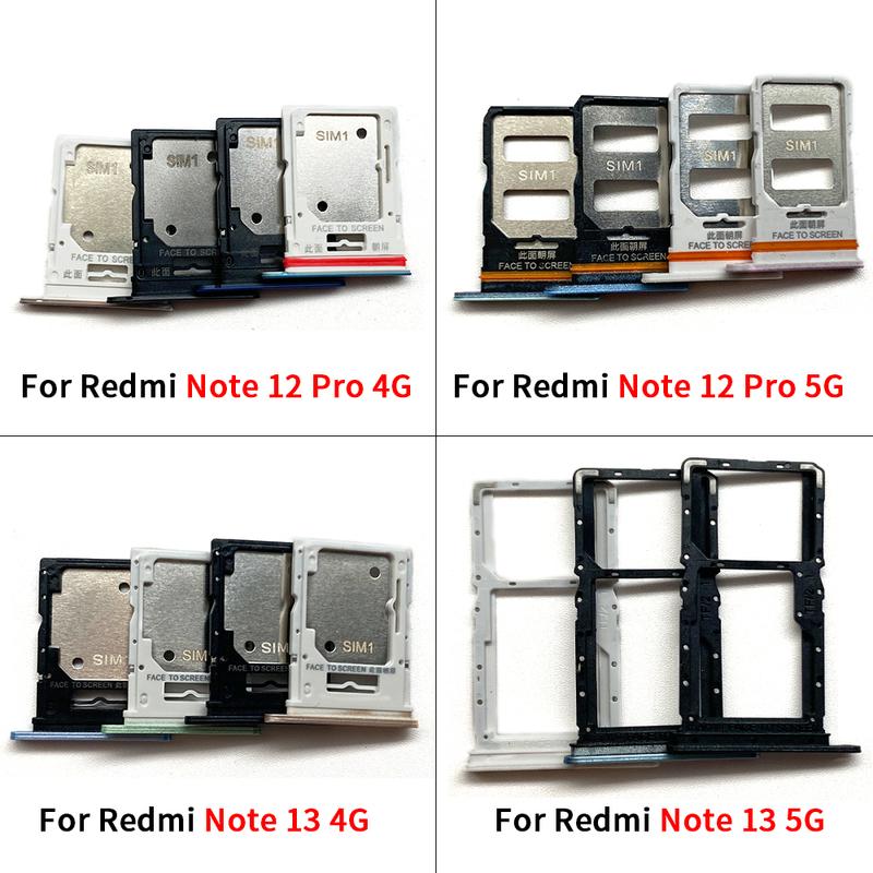 2 шт./лот Подходит для мобильного телефона Xiaomi Redmi Note 13 12 Pro 4G 5G Новый Боковой лоток для SIM-карты Держатель слота для чипа Карман