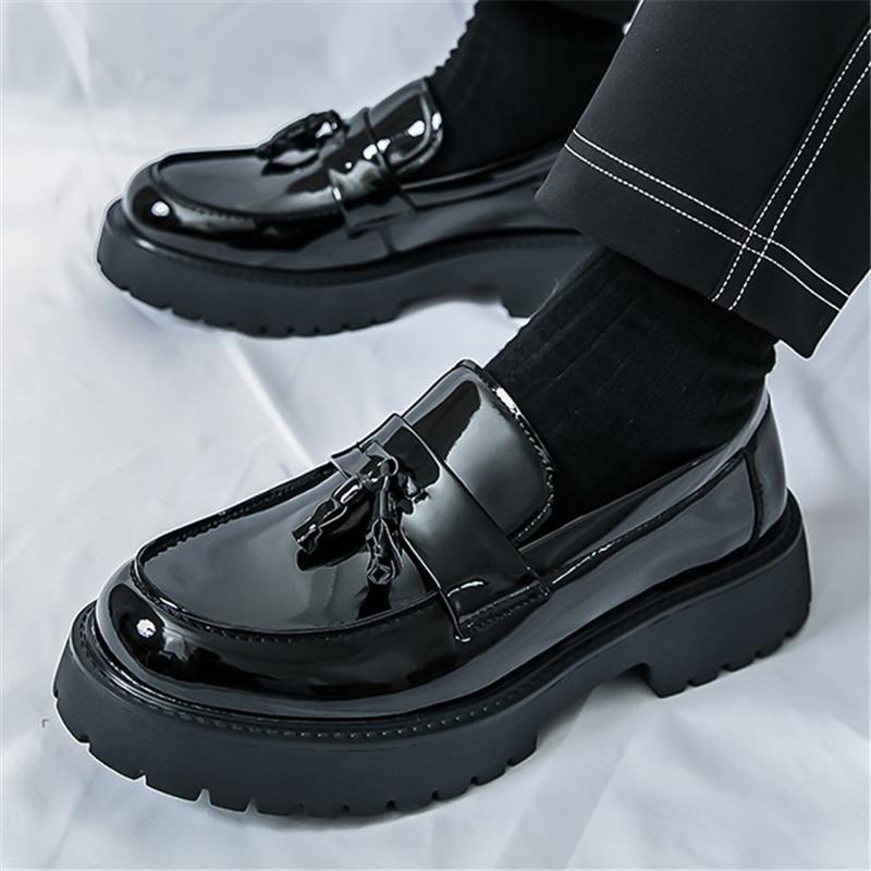 Móda Nový Designér Pánské Lehké Černé Bílé Mix Střapce Mokasíny Zvyšující Výšku Ležérní Boty Chůze Tenisky Zapatos Hombre