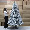 Flocked Snow Artificial Christmas Tree, PVC Snowy Xmas Tree with Metal Stand, Indoor Holiday Decor, Multiple Sizes 60cm–300cm
