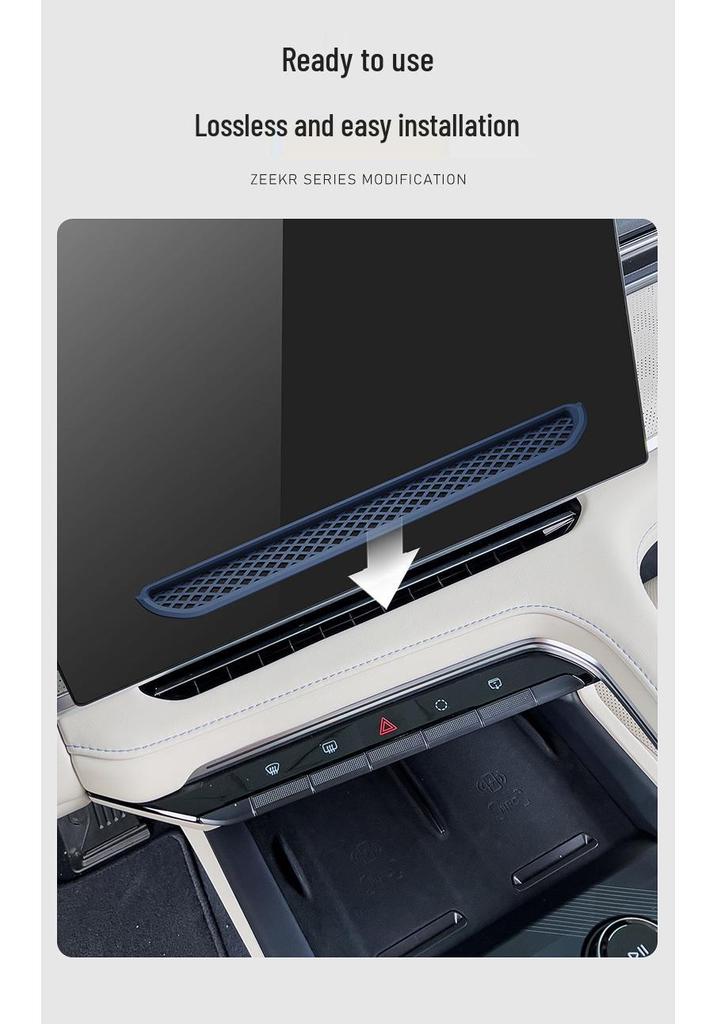 Silicone Dust Cover for Zeekr 001 Center Console Air Vent - Fits 26 Models
