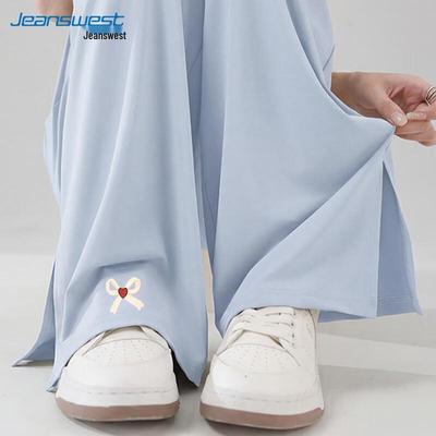 Jeanswest Women's Ice Silk High-Waist Wide-Leg Pants