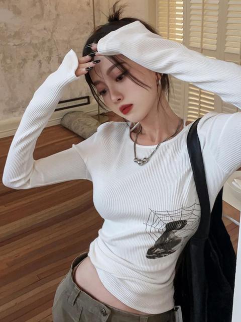 

Эстетическая футболка, женские эластичные узкие топы Y2k, винтажные укороченные топы, футболки с графическим принтом, футболки в американском стиле ретро XL