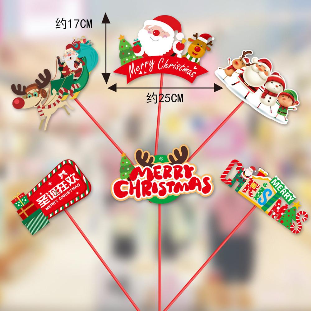 Christmas Enchanting Cartoon Paper Sign Featuring Santa And Reindeer For Cheerful Holiday Decor