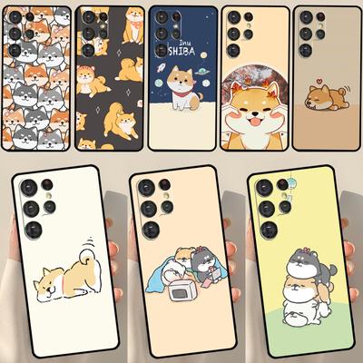 Capa fofa Shiba Inu para Samsung Galaxy S23 S22 Ultra S21 S20 FE S9 S10 S22 Plus Note 20 Note 10 Plus