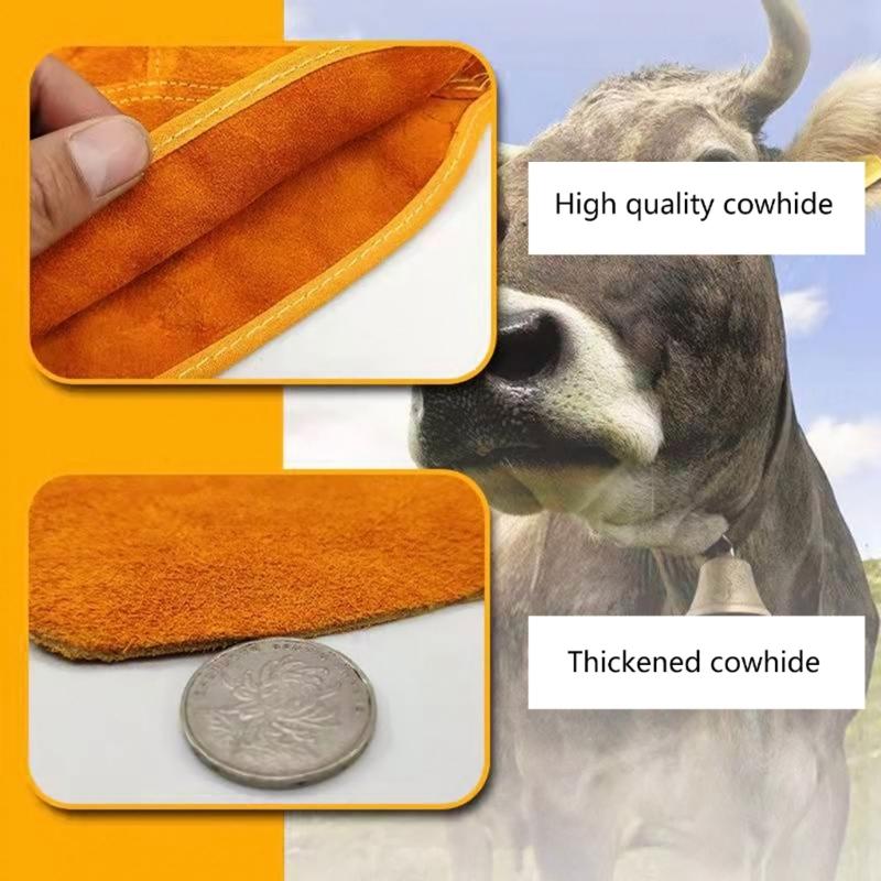 Welder Shoe Cowhide Leather Cover 15inch Welding Spats Working Tool Protection Feet Cover Heat and Abrasion Resistant