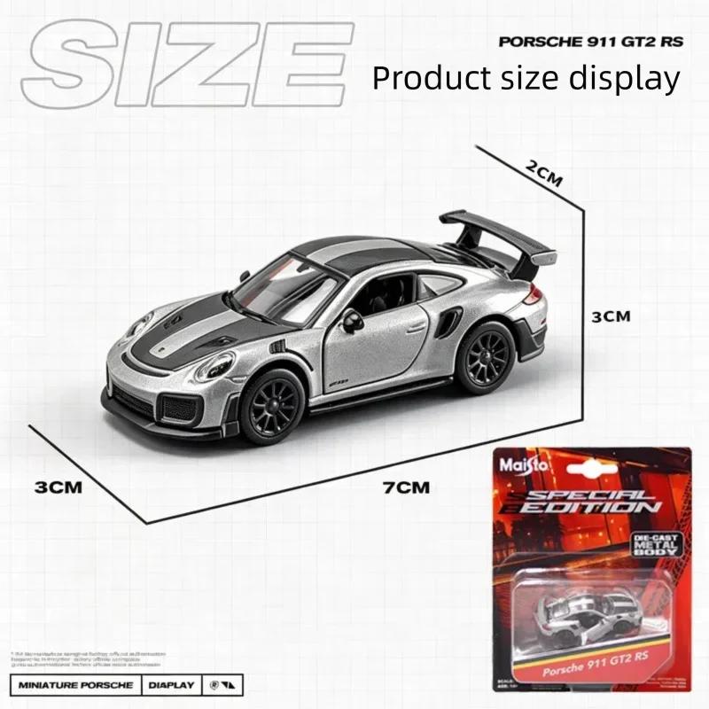 Maisto 1:64 Scale Porsche 911 GT2 RS Diecast Alloy Car Model Simulation Supercar Collection Decoration Kids Toy Gift